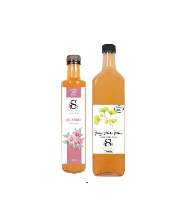 S heylaana Natural Rose Vinegar 500 Ml - Natural Ginkgo Biloba Vinegar 1000 Ml