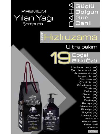 VALENTINES PROFESSIONAL Fast Growth Intensive Care 19 Natural Plant Extracts Snake Oil Shampoo Premium Series 500ml - Buy Online on GoSupps.com