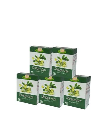 Nursima Moringa Tea 40 Filtering Bags 5 Piece Set (5 Pieces X 40 Filtering Bags)