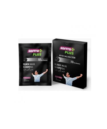 Softto Plus Black Hair Shampoo Hair Blackening White and Gray Removing Shampoo