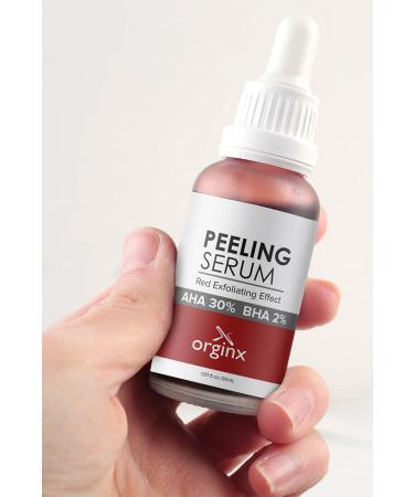 Orginx Aha & Bha Revitalizing & Skin Tone Equalizing Red Peeling Skin Serum 30 ml (AHA 30% BHA 2%) - Buy Online on GoSupps.com
