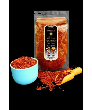 Hanzade Herbal Chili Pepper Fine Medium Hot 500 Gr