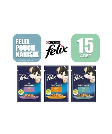 FELIX Felix Mixed (LAMB-CHICKEN-TONE) Adult Cat Wet Food - 85 gr X 15 Pieces