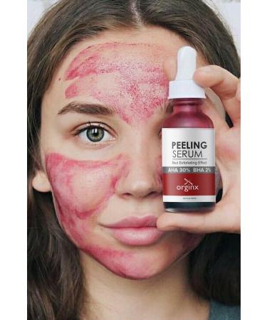 Orginx Aha & Bha Revitalizing & Skin Tone Equalizing Red Peeling Skin Serum 30 ml (AHA 30% BHA 2%) - Buy Online on GoSupps.com