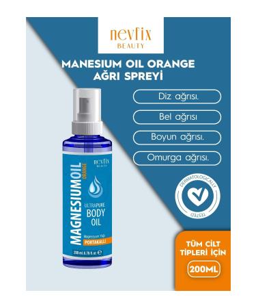 Nevfix Beauty Magnesium Oil 200 Ml Orange Massage Oil