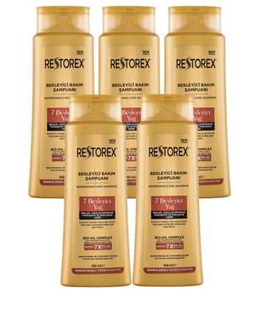Restorex Care Shampoo 7 Nourishing Oils 500 Ml 5 Pieces