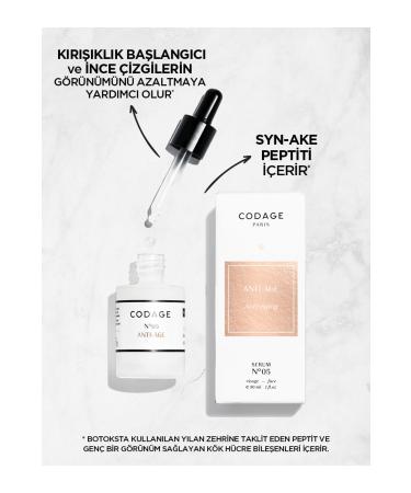 Codage Anti-Aging and Anti-Wrinkle Instant Lifting Effect N 05 Serum 30ml... Anti-Aging - - Buy Online on GoSupps.com