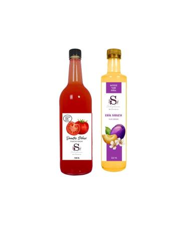 Suheylaana Natural Tomato Vinegar 750 Ml And Natural Plum Vinegar 500 Ml