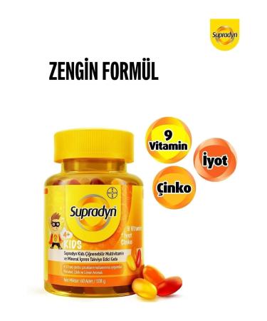 Redoxon Supradyn Kids 60 Tablets + Kids 60 Tablets - Buy Online on GoSupps.com