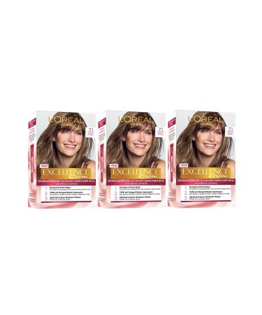 L'Oreal Paris Excellence Hair Dye 7.1 Ash Blonde 3-Piece Set