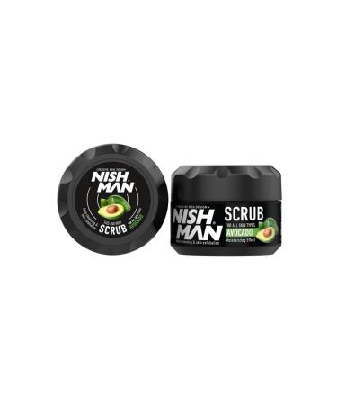 NISHMAN Avocado Extract Scrub Peeling / Clay Salicylic Acid Against Oiliness and Roughness 300 ml