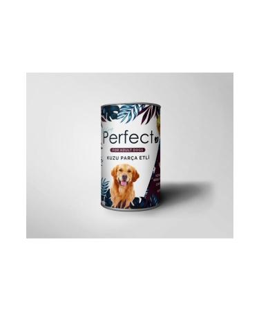 PERFECT 12 Pieces 400 gr Lamb Meat Food 12 Pieces Wet Canned Dog Food