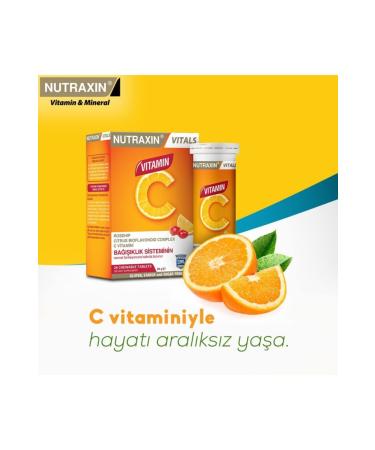 Nutraxin Vitamin C 28 Chewable Tablets + Pill Box - Buy Online on GoSupps.com