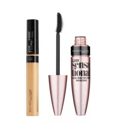 Maybelline New York Fit Me Concealer 20 Sand And Lash Sensational Mascara Set