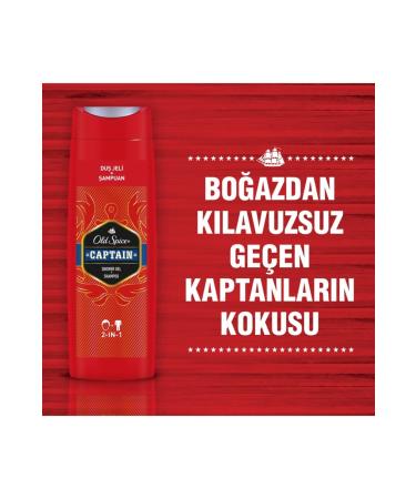 Old Spice Captain Shower Gel and Shampoo 400 ml - Buy Online on GoSupps.com