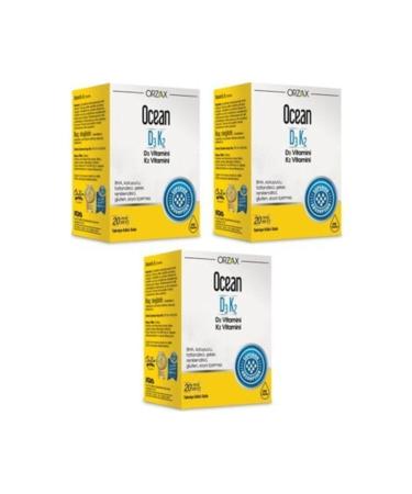 Ocean Supplement Ocean Vitamin D3 K2 20 Ml Drops 3 Pieces