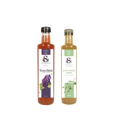 S heylaana Natural Black Grape Vinegar 500 Ml - Natural Olive Leaf Vinegar 500 Ml