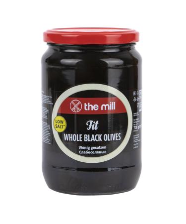 The Mill Natural Fit Black Olives 700 gr - Delicious - Drained Weight: 420 G -