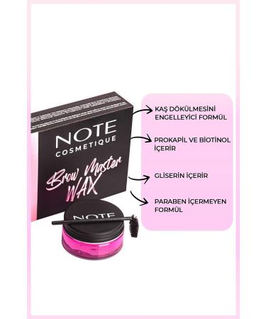 Note Cosmetics Brow Master Eyebrow Fixing Shaper Colorless Super Wax - Buy Online on GoSupps.com