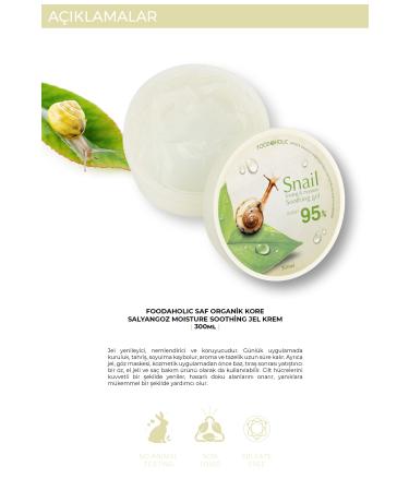 FOODAHOLIC Pure Organic Korean Snail Moisture Soothing Gel Cream 300 ml - Buy Online on GoSupps.com