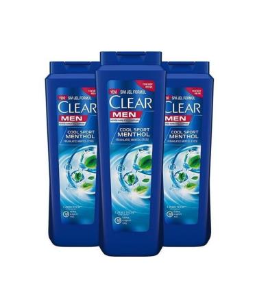 Clear Men Anti-Dandruff Shampoo Refreshing Menthol Effect 485 Ml X 3
