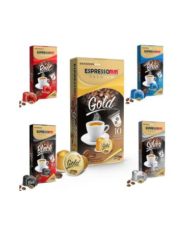 ESPRESSOMM Premium Mixed Aluminum Coffee Capsules (10 Pieces) - Nespresso Compatible*