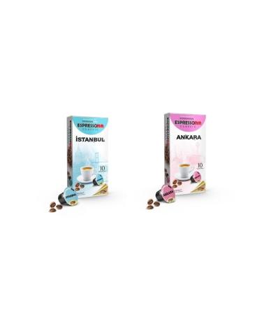 ESPRESSOMM Classic Mixed Istanbul&Ankara Capsule Coffee (10 Pieces) - Nespresso Compatible*