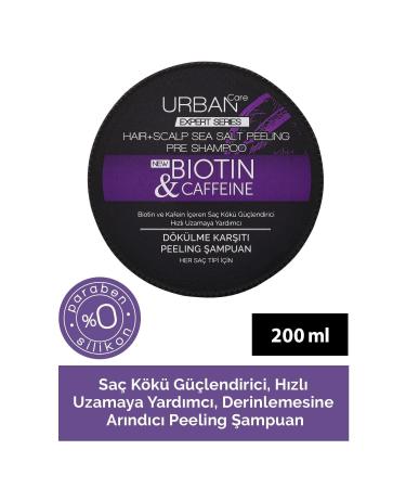 Urban Care Expert Biotin And Caffeine Anti-Hair Loss Purifying Peeling Shampoo-vegan-200ml