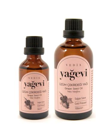 Ya evi Grape Seed Oil 100 ml - Pure Cold Pressed Grape Seed Oil - Buy Online on GoSupps.com