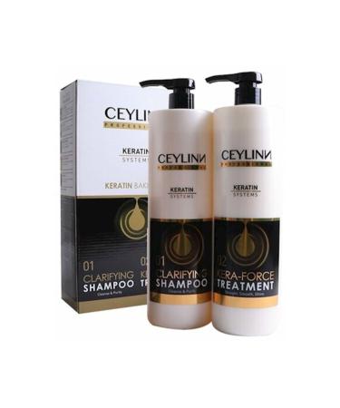Ceylinn Straightening Keratin and Purifying Shampoo Care Set//1000 Ml