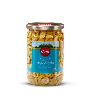Cem Sliced Green Olives Jar 300 G