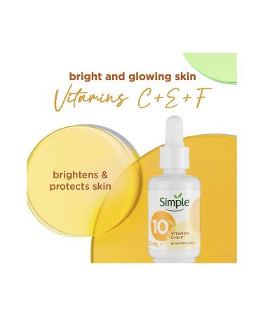 Simple Booster Serum Vitamin C+F+E For Younger Looking and Bright Skin 30 Ml - Buy Online on GoSupps.com