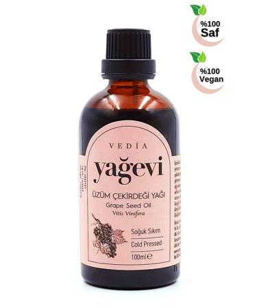 Ya evi Grape Seed Oil 100 ml - Pure Cold Pressed Grape Seed Oil - Buy Online on GoSupps.com