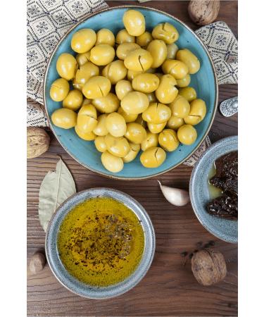 Alkan Large Cracked Green Olives 1kg