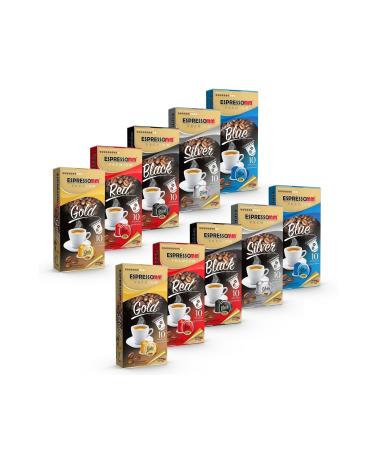 ESPRESSOMM Premium Mixed Aluminum Coffee Capsules (100 Pieces) - Nespresso Compatible*