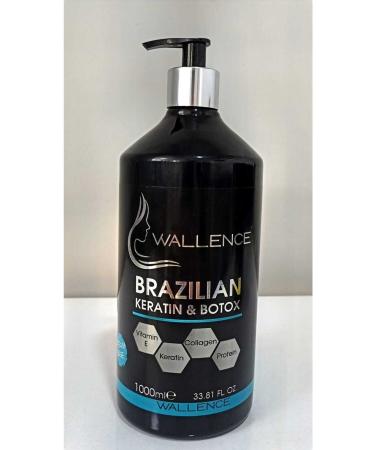 Wallence Brazilian 6 Months Keratin & Botox for Straight Hair Stops Breakage and Damage 1000 Ml - Buy Online on GoSupps.com