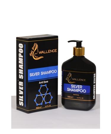 wallence Anti-Orange Silver Purple Shampoo for White and Grey Hair 500 Ml