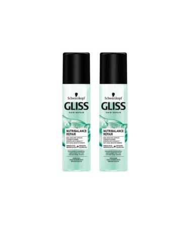 Gliss Schwarzkopf Gliss Nutribalance Liquid Hair Conditioner 200 ml X2 Pieces Makeup Bag 2