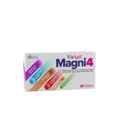Allergo Vitagil Magni4 Magnesium Vitamin D3 P5p 30 Tablets - Buy Online on GoSupps.com
