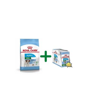 Royal Canin Mini Puppy Small Breed Puppy Food 2 Kg + 12 Pieces 85 Gr Pouch Canned Wet Food