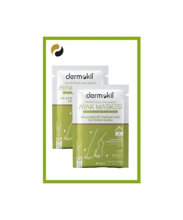 Dermokil Clay and Hemp Oil Peeling Foot Mask 35 Ml Set of 2