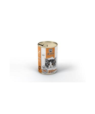JESSY Adult Cat Canned Food with Salmon 400 Gr X 12 Pieces