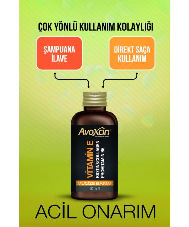 AVOXCIN Vitamin E Biotin Collagen Provitamin B5 Multivitamin Hair Care Cure 10 Ml