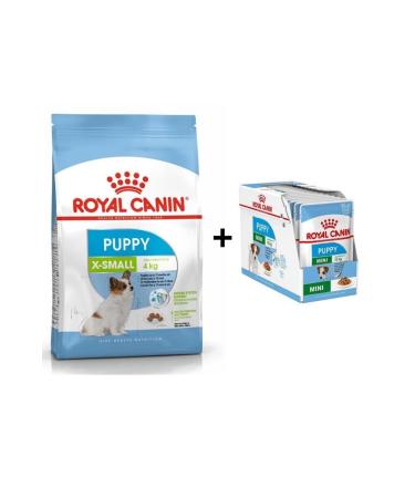 Royal Canin X Small Puppy Food 1.5 Kg + 12 Pieces Wet Food