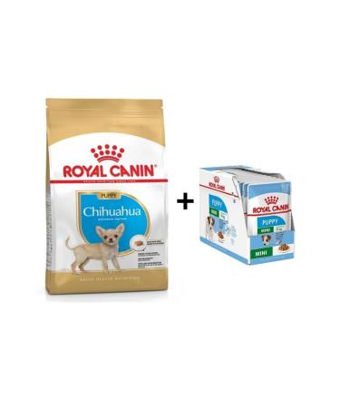 Royal Canin Chihuahua Junior Puppy Food 1.5 Kg + 12 Pieces Wet Food