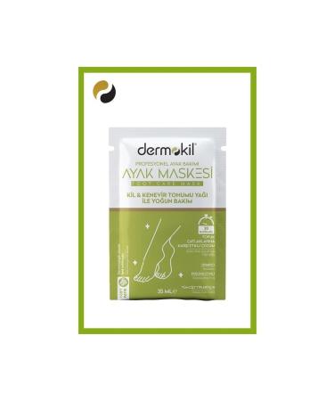 Dermokil Clay and Hemp Oil Peeling Foot Mask 35 Ml Set of 2 - Buy Online on GoSupps.com