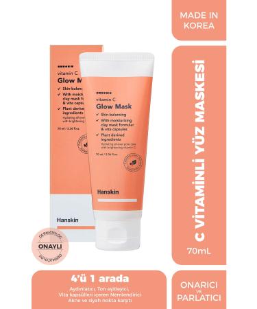 Hanskin Vitamin C Glow Mask-c Vitamin Brightening Mask (ANTI-BLACKHEAD/ACNE/MOISTURIZING)70ml