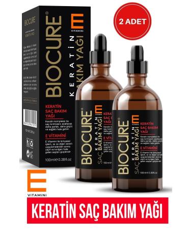 Biocure DHT Blocker Keratin Hair Care Oil / Vitamin E Additive 100 ml. x 2 pieces