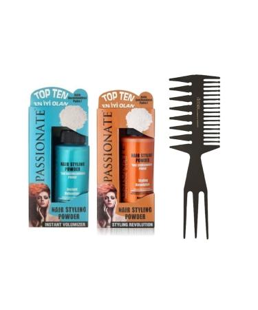 Passionate Styling Volume Hair Powder 20 Gr - Blue + Orange + Tarko HD 2135 Styling