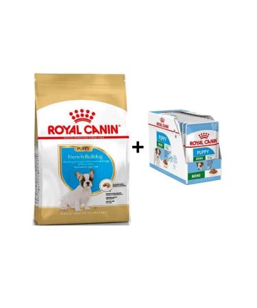 Royal Canin French Bulldog Puppy Food 3 Kg + 12 Pieces Wet Food
